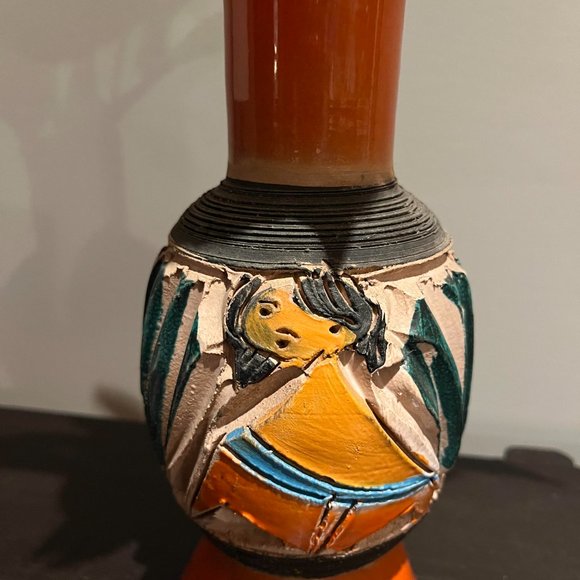 Mid 20th Century Fratelli Fanciullacci Vase With Images of Two Women - Picture 6 of 6